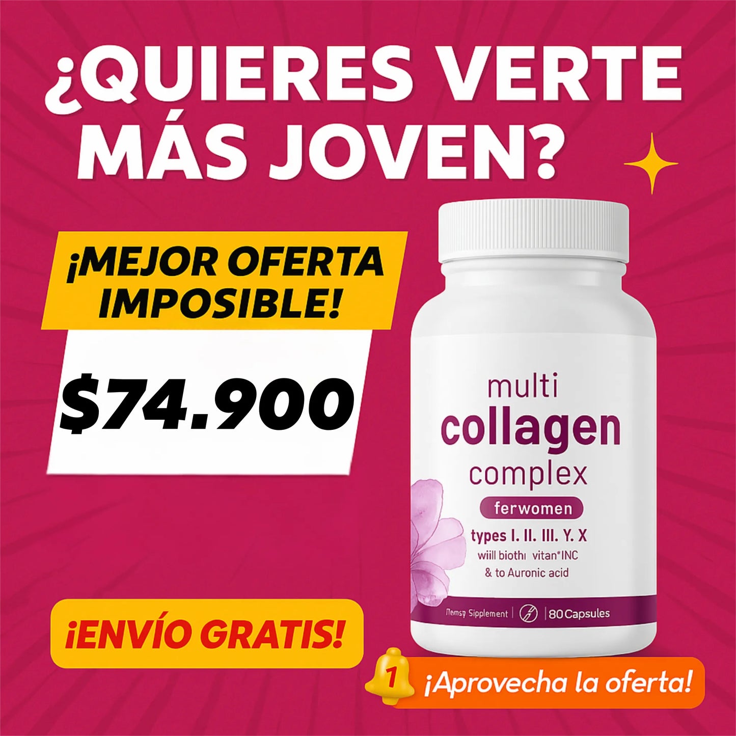 MULTI COLAGENO EN CAPSULAS ‼️💊~ DILE ADIOS A LA VEJEZ HOY👵🚫