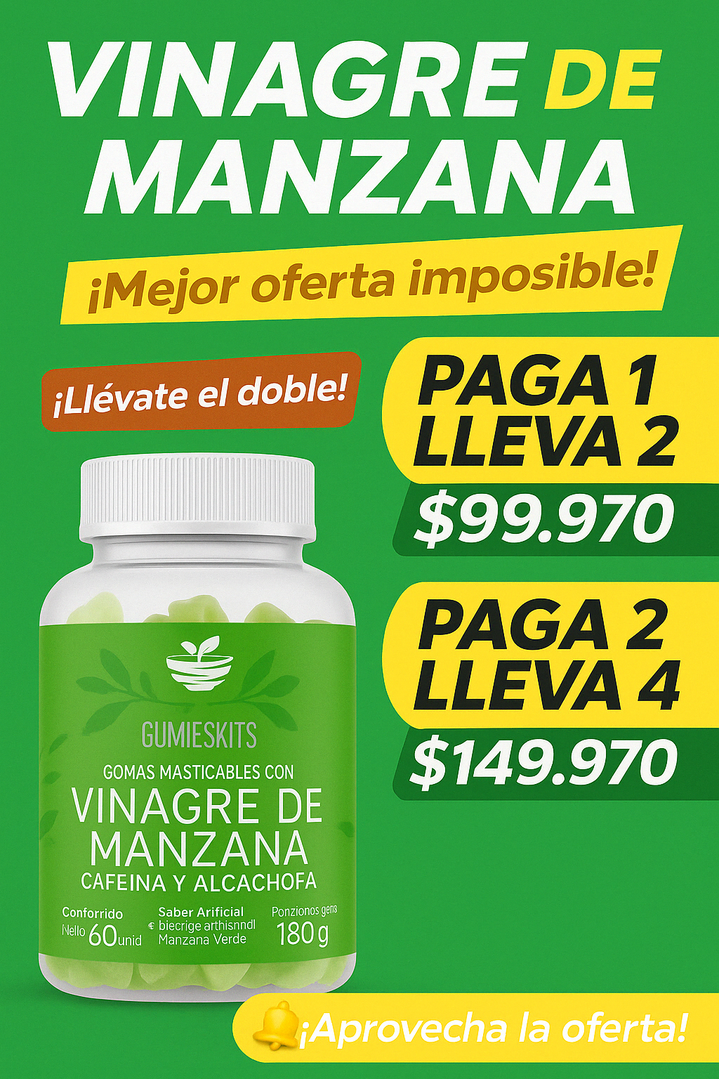 GOMITAS DE VINAGRE DE MANZANA🌱 ~ Dile ADIOS a esos GORDITOS HOY‼️