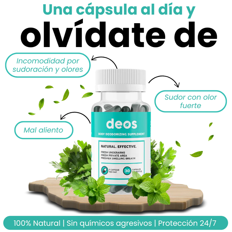 DEOS| DESODORANTE INTERNO: ELIMINA TODOS LOS MALOS OLORES DE RAÍZ.