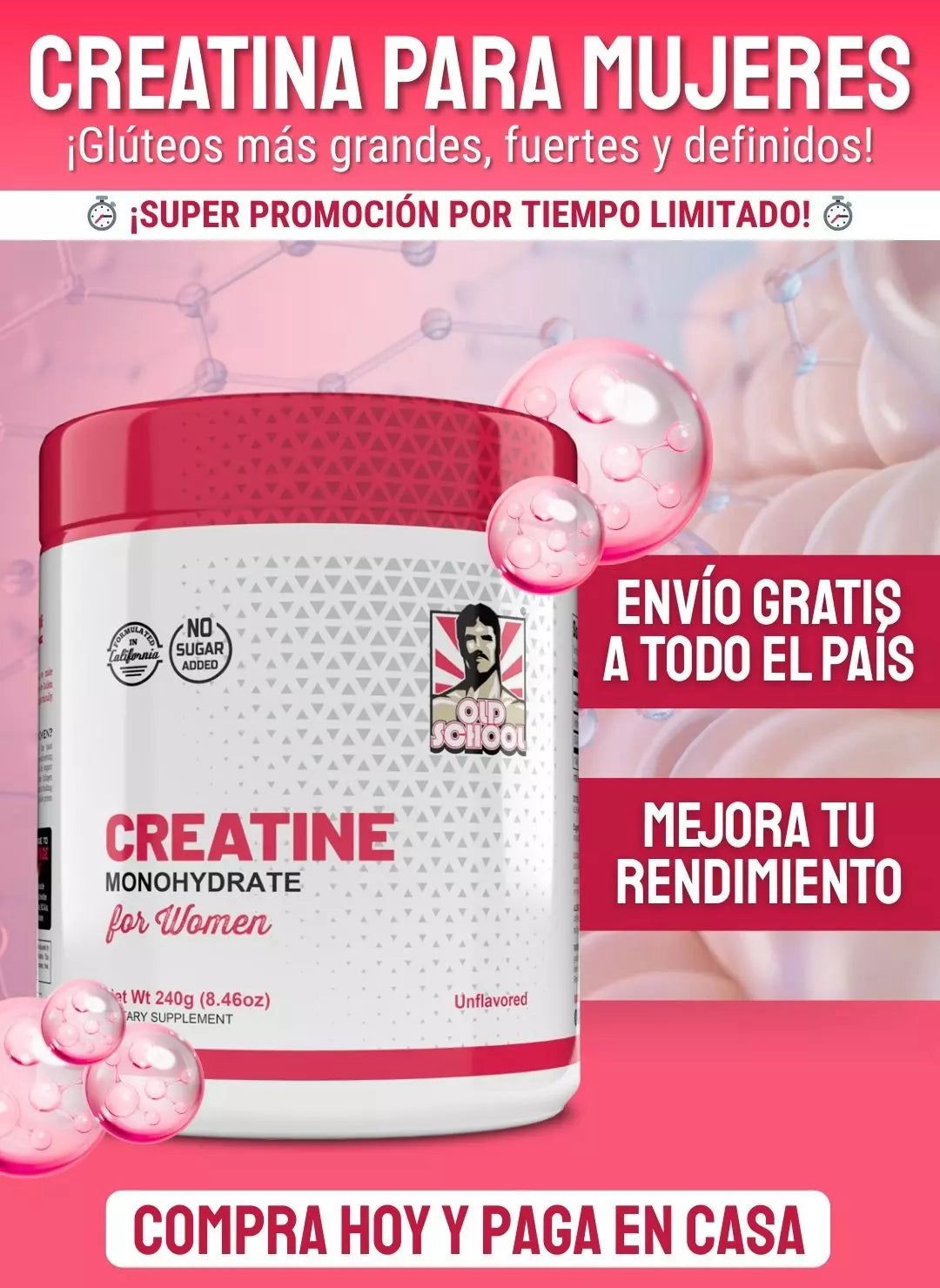 CREATINA PARA MUJER 🌸 ~ HAZ EL CUERPO DE TUS SUEÑOS UNA REALIDAD 🍑