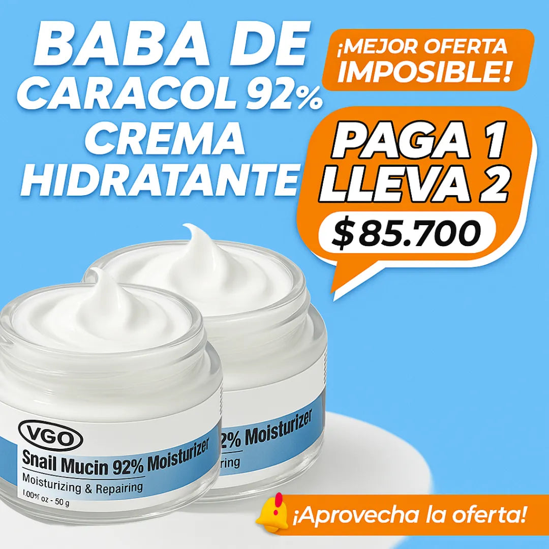 BABA DE CARACOL AL 92% 🐌 - HIDRATA Y REPARA TU PIEL HOY MISMO‼️